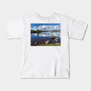 Lochan na h-Achlaise , a freshwater loch at  Black Mount in the Highlands of Scotland Kids T-Shirt